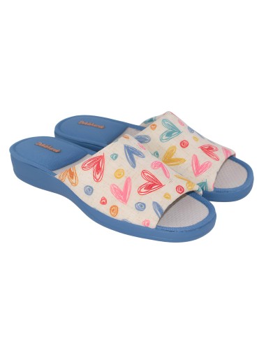 Zapatilla corazones DeValverde 1588