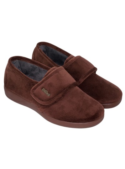 Zapatilla velcro calida casa comoda 1149