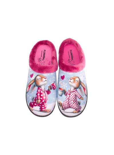 Pantufla abierta conejitos PLUMAFLEX 12213