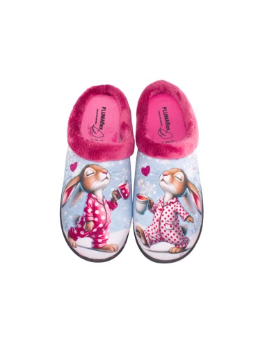 Pantufla abierta conejitos PLUMAFLEX 12213
