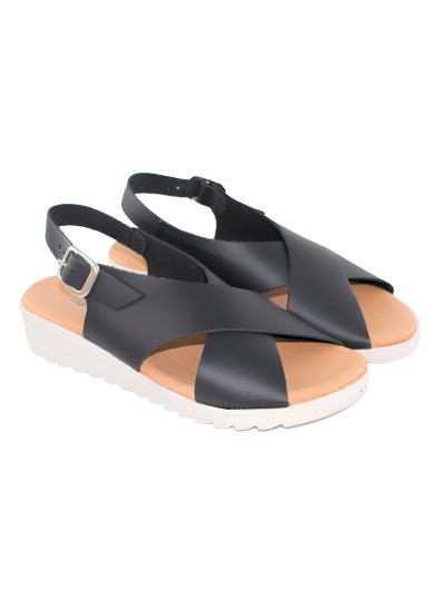 Saandalia cruzada de piel 4729