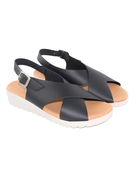 Saandalia cruzada de piel 4729